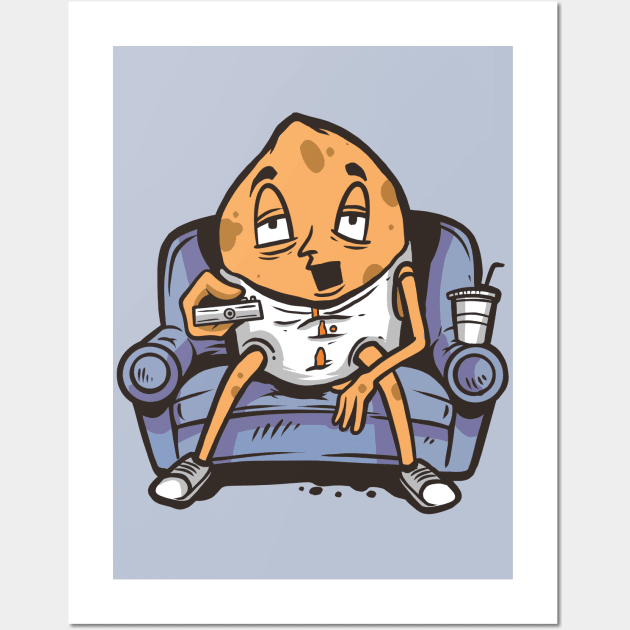Couch Potato Watching TV Wall Art by SLAG_Creative